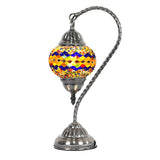 Turkish Fashion Stained Mosaic Glass Lantern Table Lamp Image - 9