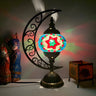 Turkish Retro Crescent Stained Glass Decor Table Lamp Image - 1