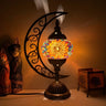 Turkish Retro Crescent Stained Glass Decor Table Lamp Image - 4