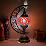 Turkish Retro Crescent Stained Glass Decor Table Lamp Image - 5