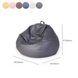 Turmeric Medium Circular Faux Leather Portable Bean Bag #size