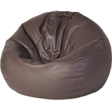 Turmeric Medium Circular Faux Leather Portable Bean Bag Image - 2