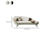 Two-Tone Medium Faux Leather Chaise Lounge with Pillow Image - 12