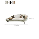 Two-Tone Medium Faux Leather Chaise Lounge with Pillow Image - 13