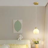 Ultra Modern Bedroom Gold Pendant Light Adjustable Height Image - 1