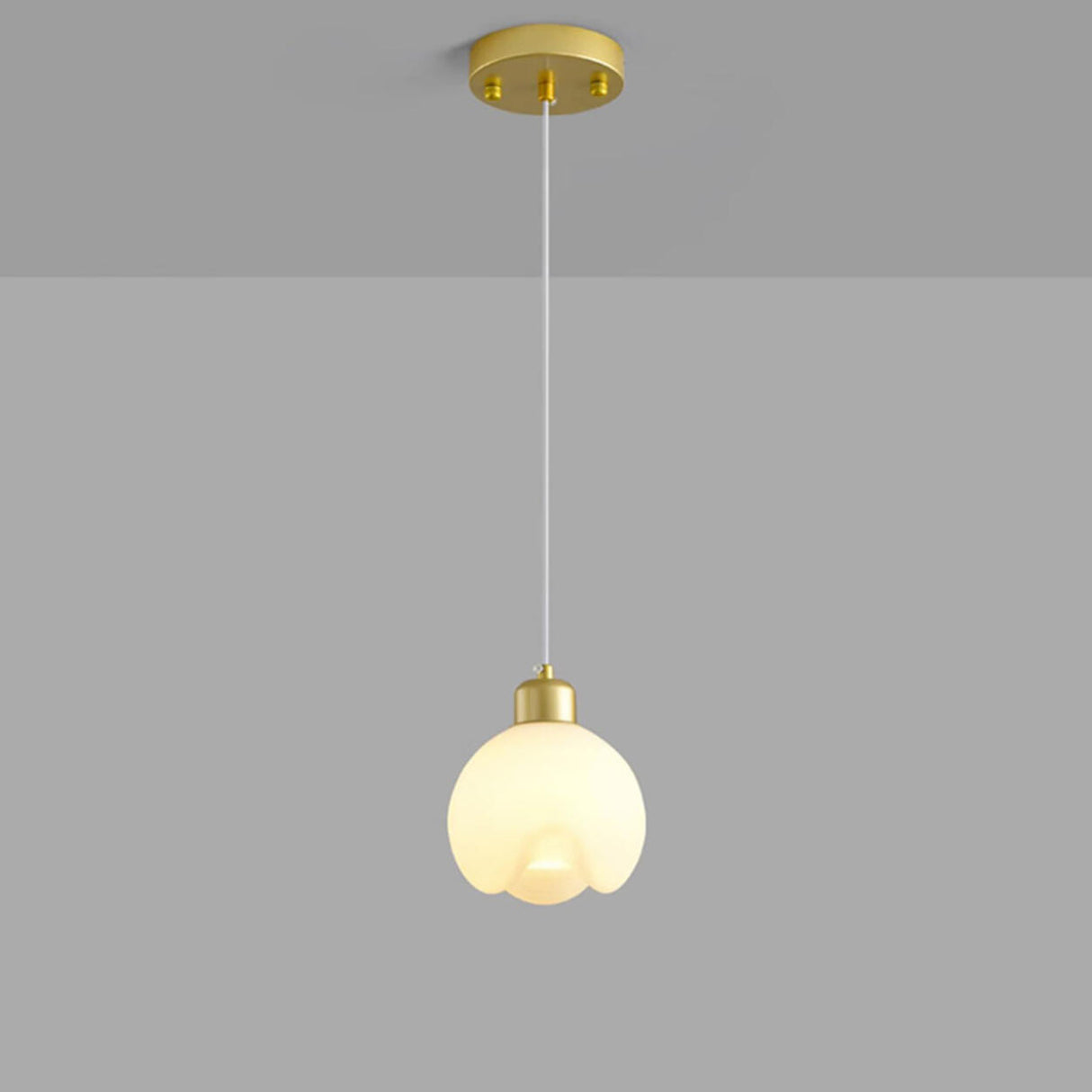 Ultra Modern Bedroom Gold Pendant Light Adjustable Height Image - 4