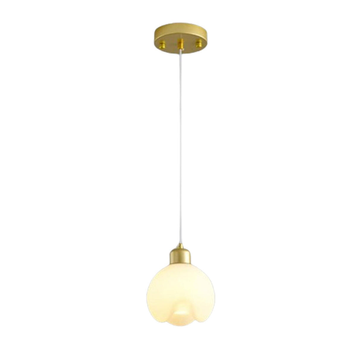 Ultra Modern Bedroom Gold Pendant Light Adjustable Height Image - 5