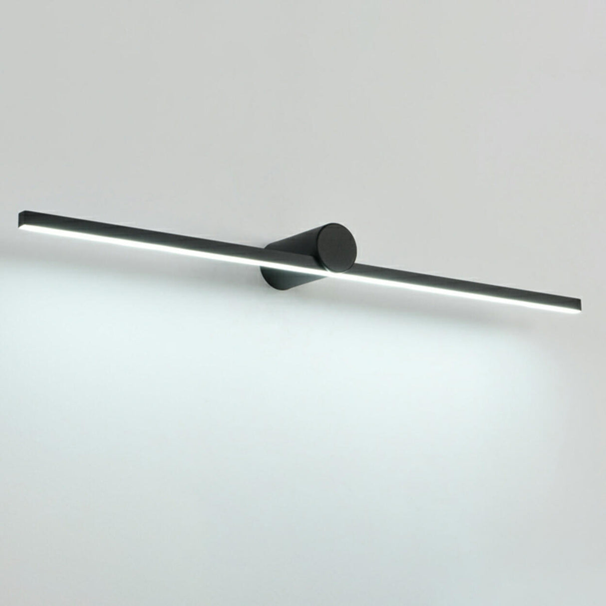 Ultra-Thin Sleek Black LED Linear Metal Vanity Light Image - 10