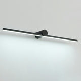 Ultra-Thin Sleek Black LED Linear Metal Vanity Light Image - 10