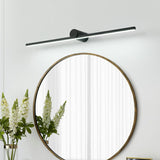 Ultra-Thin Sleek Black LED Linear Metal Vanity Light Image - 3