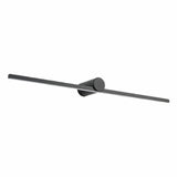 Ultra-Thin Sleek Black LED Linear Metal Vanity Light Image - 5