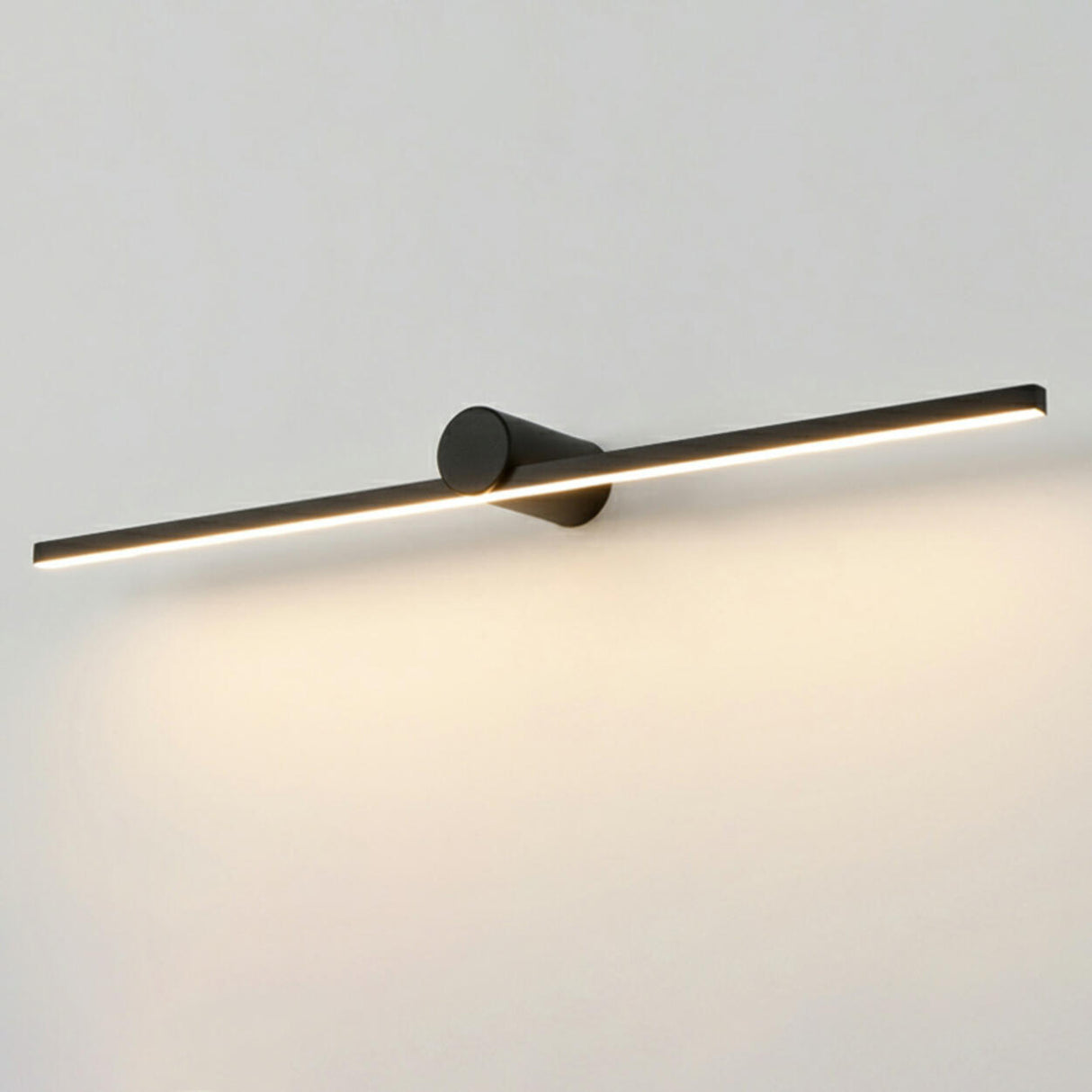 Ultra-Thin Sleek Black LED Linear Metal Vanity Light Image - 6