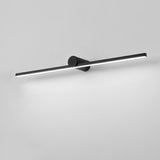 Ultra-Thin Sleek Black LED Linear Metal Vanity Light Image - 7