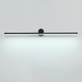 Ultra-Thin Sleek Black LED Linear Metal Vanity Light Image - 8