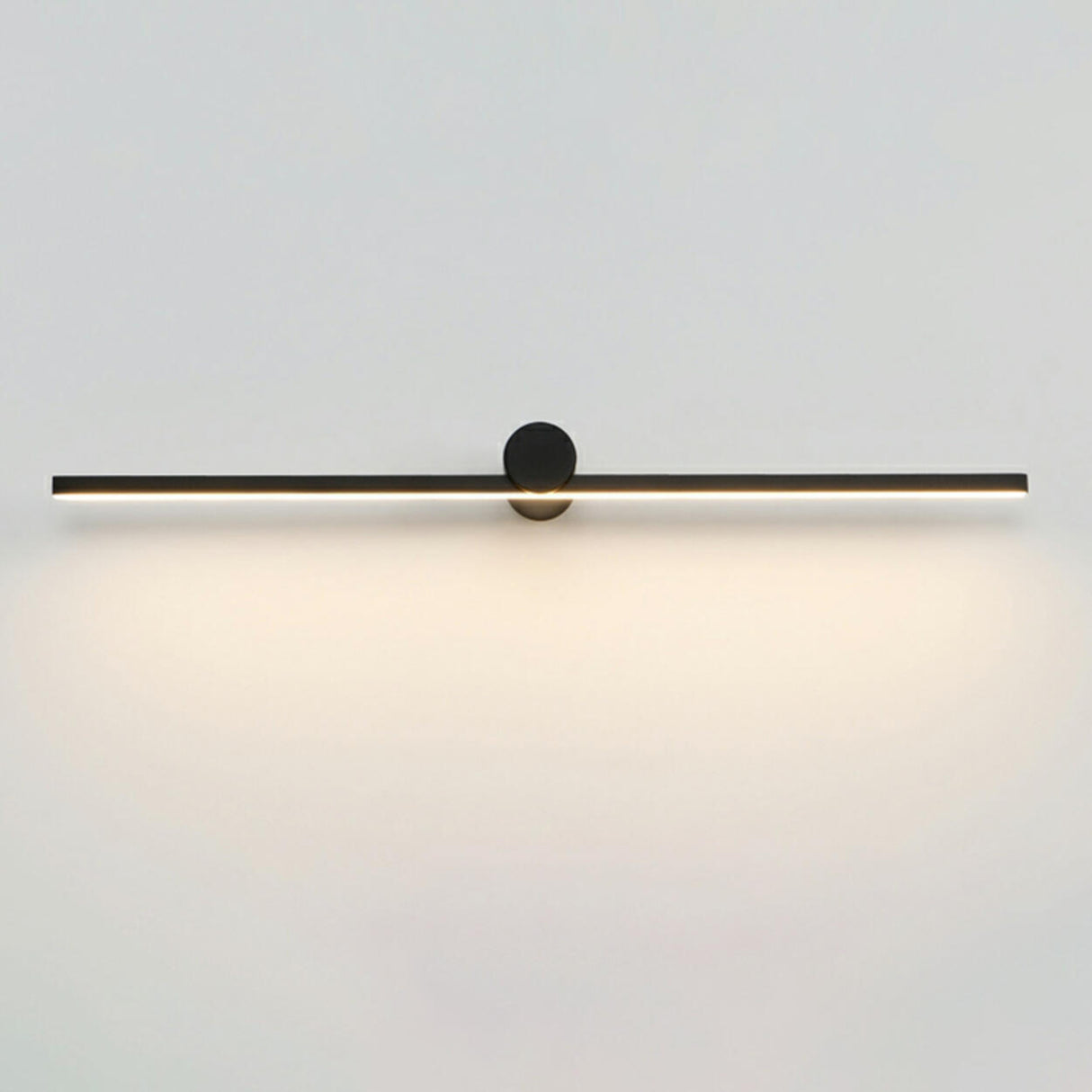 Ultra-Thin Sleek Black LED Linear Metal Vanity Light Image - 9