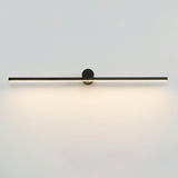 Ultra-Thin Sleek Black LED Linear Metal Vanity Light Image - 9