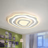 Ultra Thin White Ripple LED Flush Mount Ceiling Light Image - 1