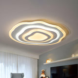 Ultra Thin White Ripple LED Flush Mount Ceiling Light Image - 3