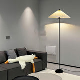 Umbrella Modern Black Column Living Room Floor Lamp Image - 3