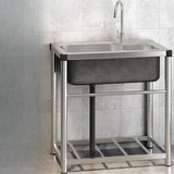 Undermount Stainless Steel Sink with Basket Strainer Image - 11