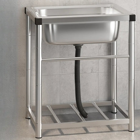 Undermount Stainless Steel Sink with Basket Strainer Image - 2