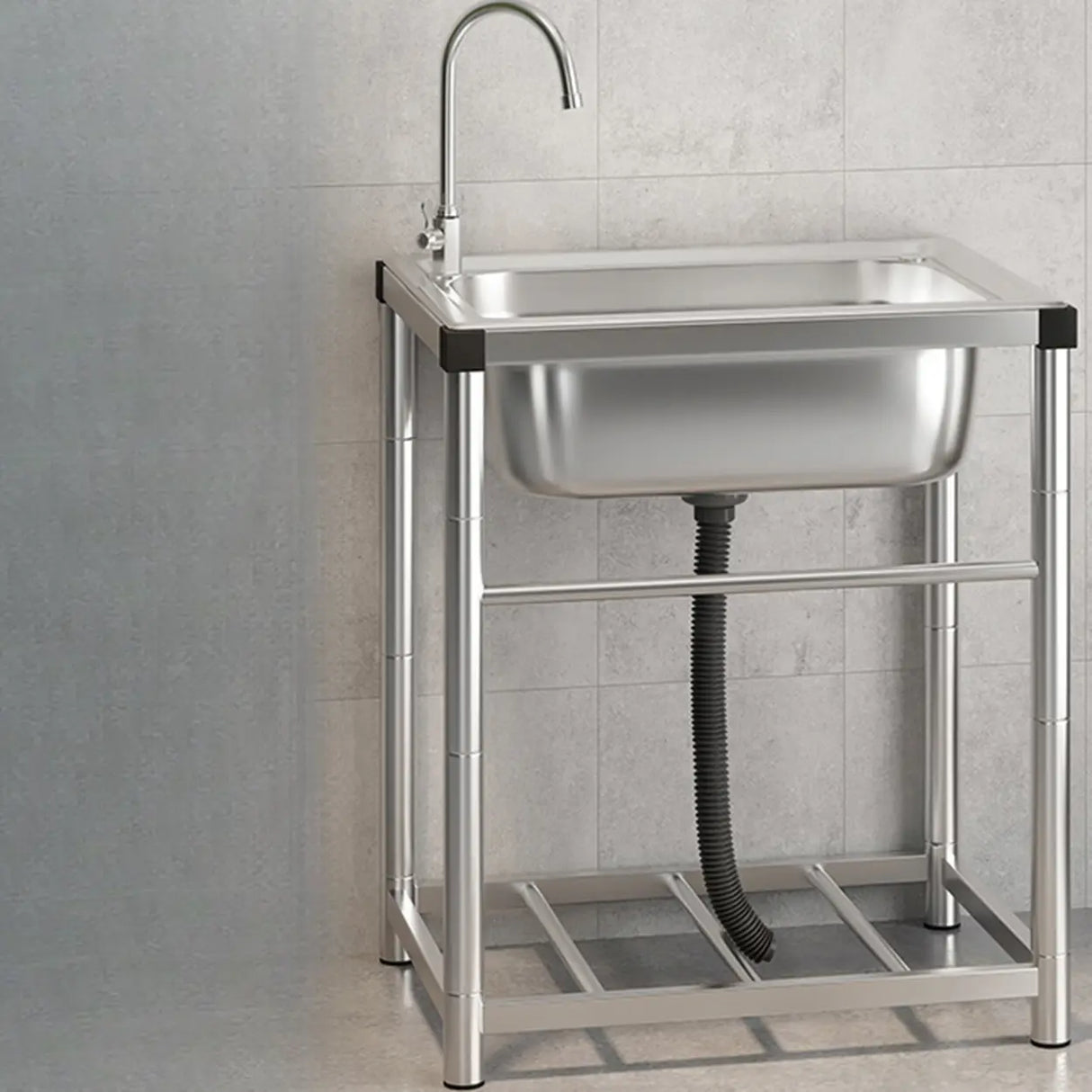 Undermount Stainless Steel Sink with Basket Strainer Image - 3