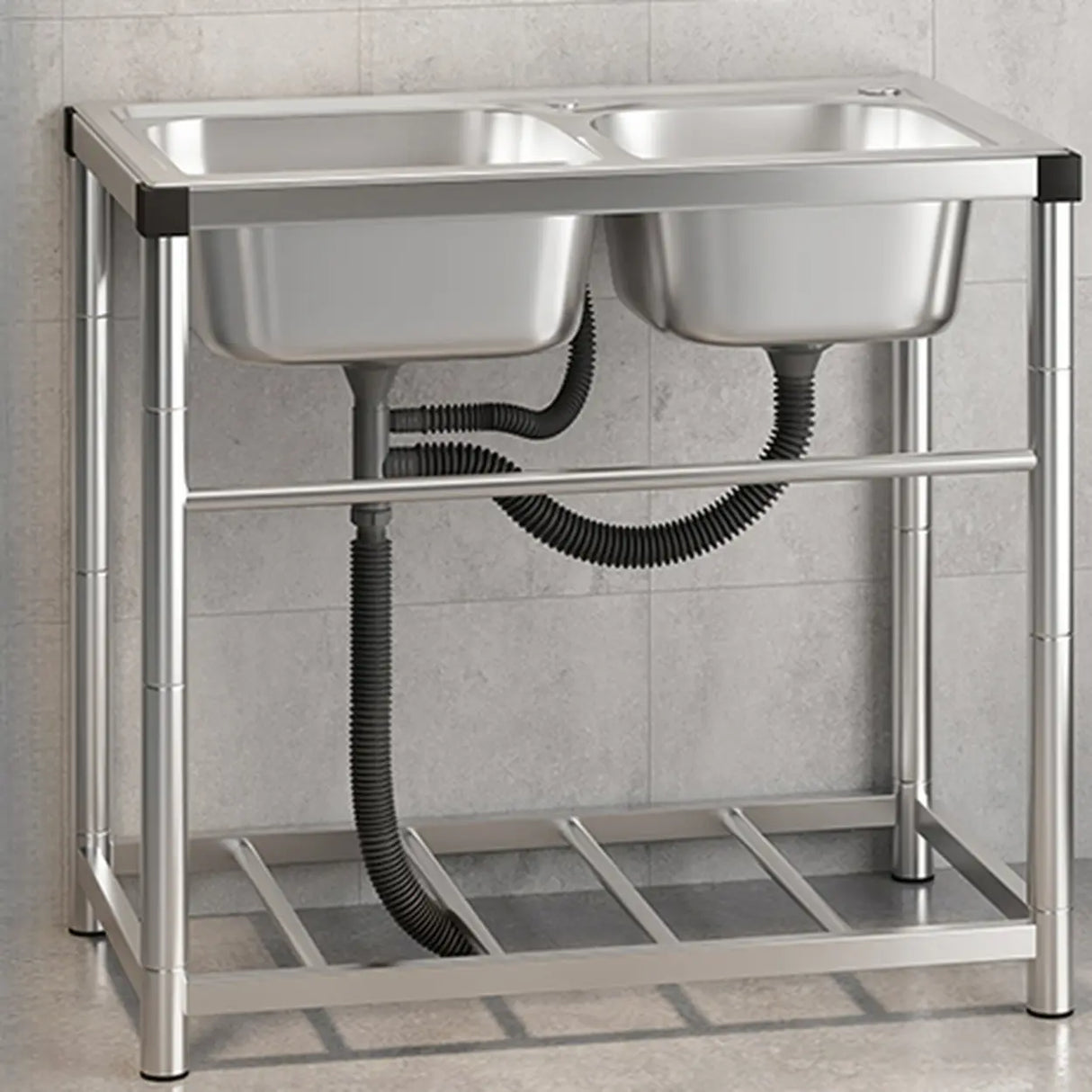 Undermount Stainless Steel Sink with Basket Strainer Image - 5