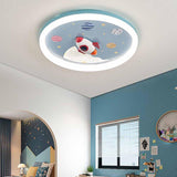 Unicorn Pink LED Flush Mount Ceiling Light Kids Room Image - 3