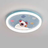 Unicorn Pink LED Flush Mount Ceiling Light Kids Room Image - 7