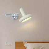 Unique Adjustable Round Metal Swing Arm Wall Sconce Image - 4