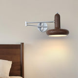 Unique Adjustable Round Metal Swing Arm Wall Sconce Image - 7