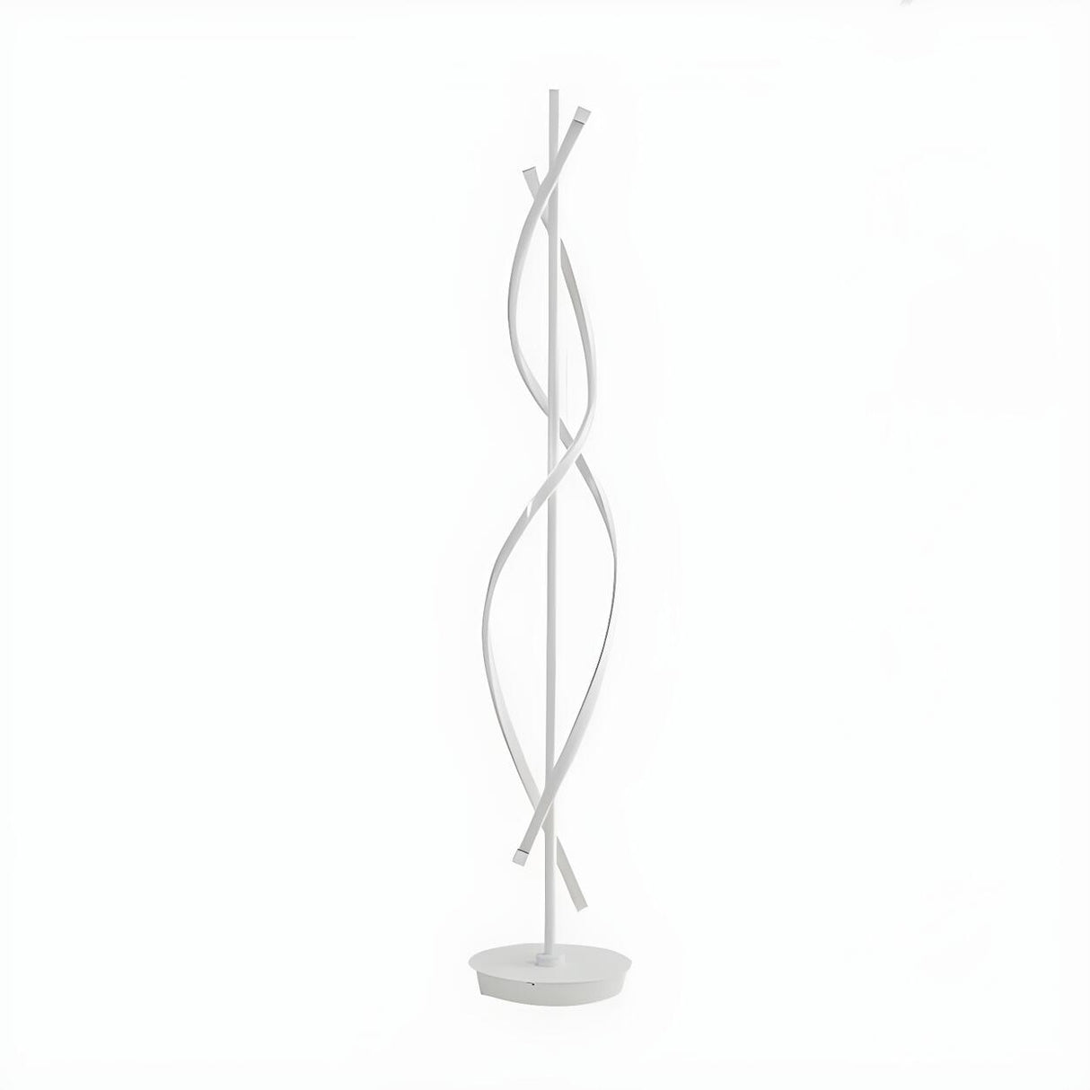 Unique Black Twisted LED Modern Metal Floor Lamp Image - 7