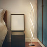 Unique Black Twisted LED Modern Metal Floor Lamp Image - 9