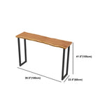 Unique Brown Rectangular Wood Indoor Dining Bar Table #size