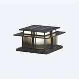 Unique Buildings Shape Metal Solar Lantern Outdoor Lamp Image - 2