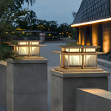 Unique Buildings Shape Metal Solar Lantern Outdoor Lamp Image - 5