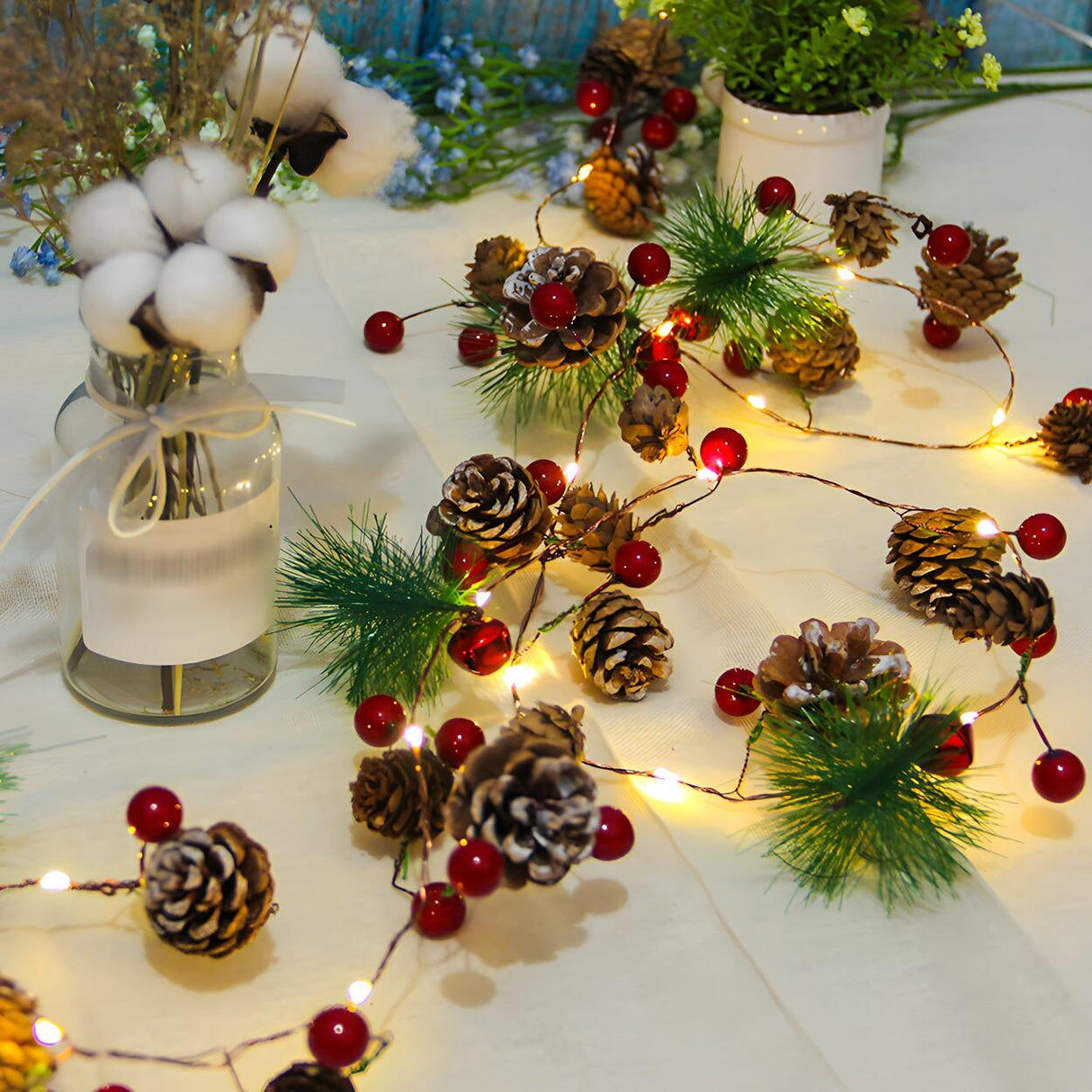 Unique Christmas Modern Pinecone LED String Light Image - 4