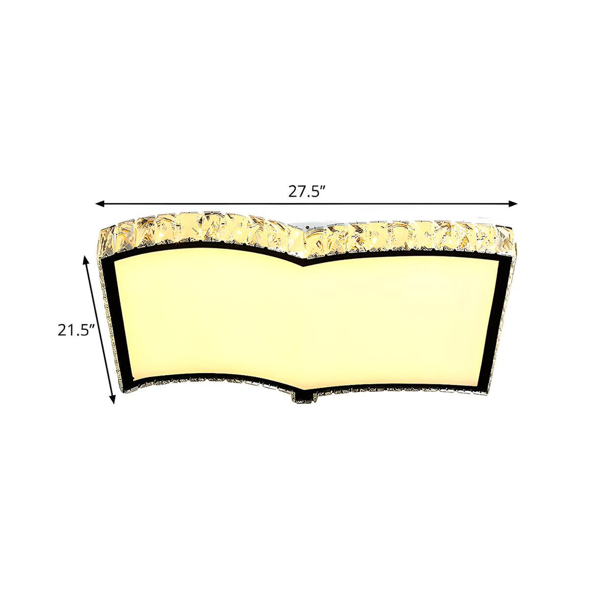 Unique Chrome Book-Shaped Crystal LED Flush Mount Light Image - 5