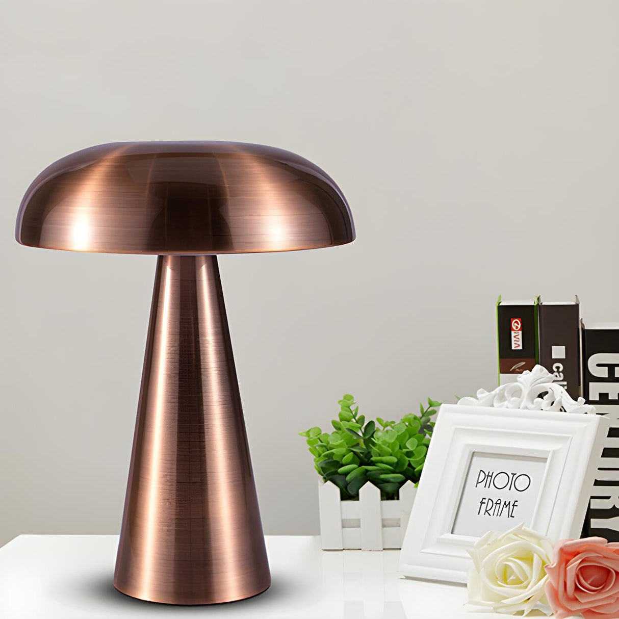 Unique Creative Dome Mushroom Metal Decor Table Lamp Image - 10