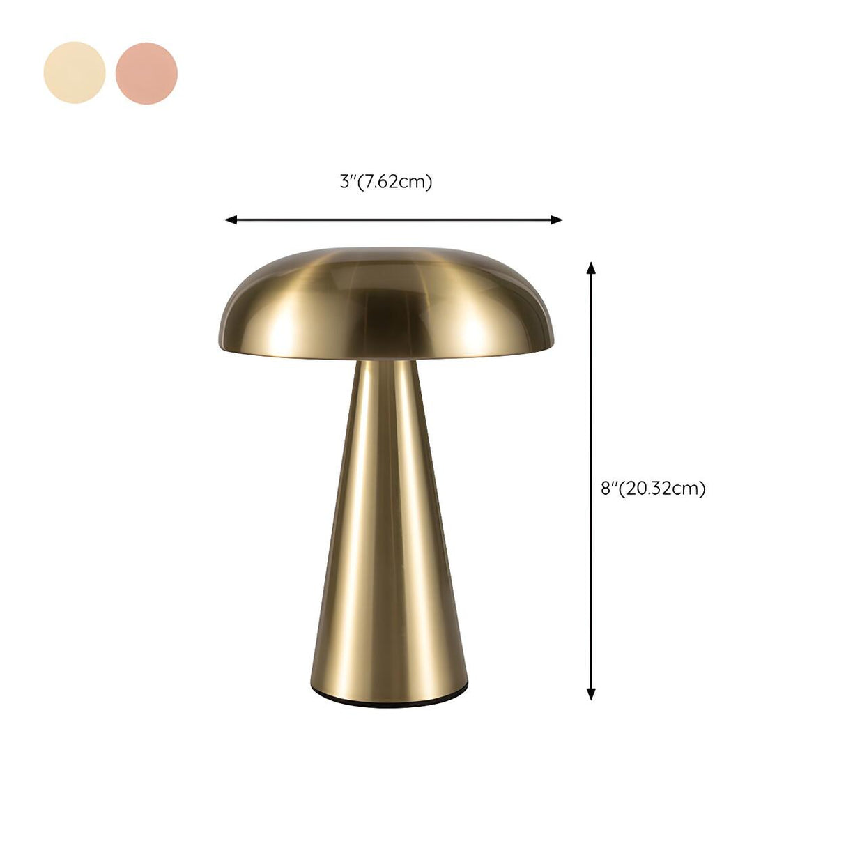 Unique Creative Dome Mushroom Metal Decor Table Lamp 