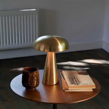 Unique Creative Dome Mushroom Metal Decor Table Lamp Image - 2