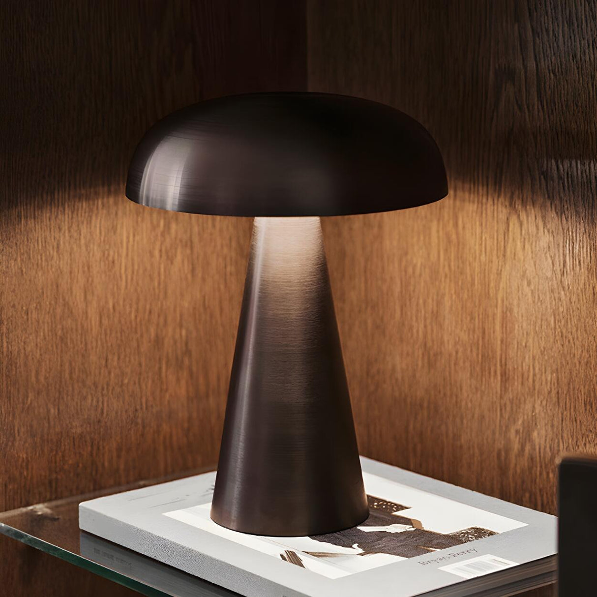 Unique Creative Dome Mushroom Metal Decor Table Lamp Image - 3