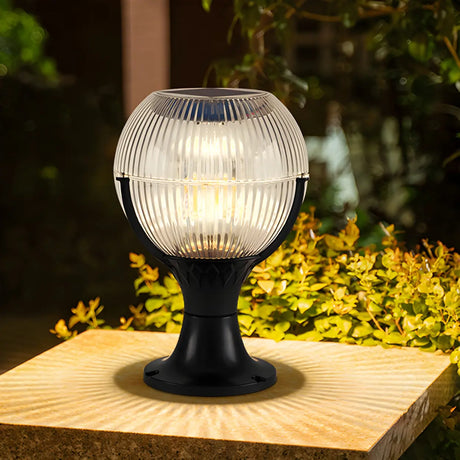 Unique Cup Shape Globe Glass Decor Outdoor Table Lamp Image - 1