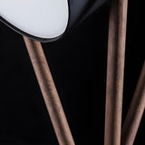 Unique Cylinder Shade Wooden Tripod Base Table Lamp Image - 10