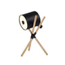 Unique Cylinder Shade Wooden Tripod Base Table Lamp Image - 6