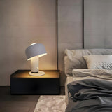 Unique Geometric Slanted Shade Gray Metal Table Lamp Image - 4