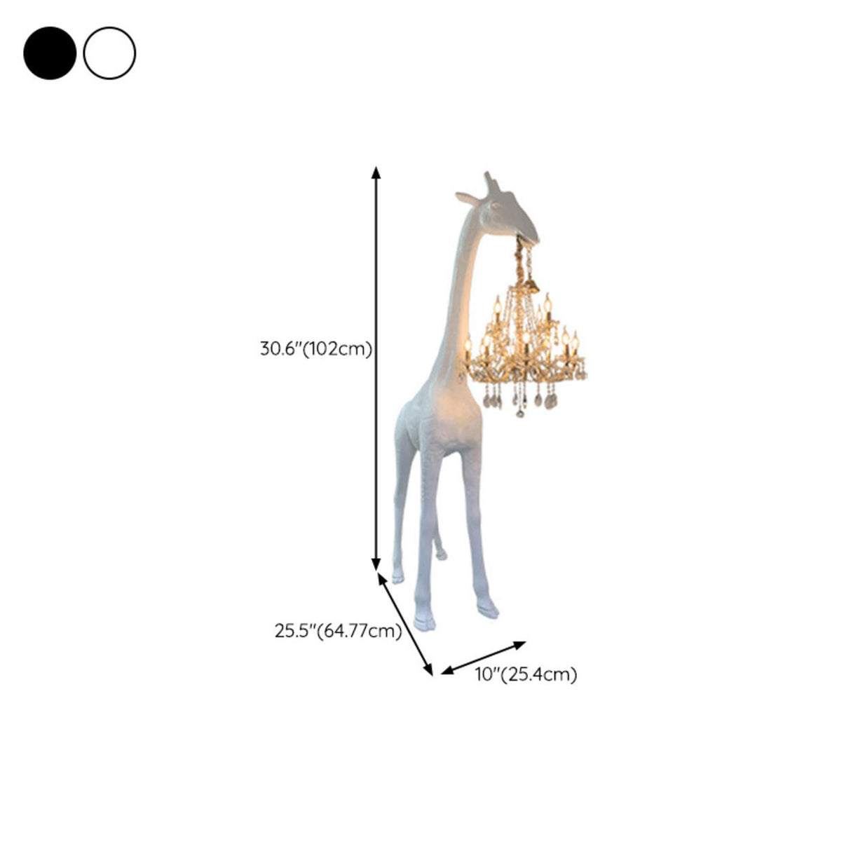 Unique Giraffe Sculpture Crystal Chandelier Floor Lamps 