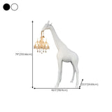 Unique Giraffe Sculpture Crystal Chandelier Floor Lamps Image - 20