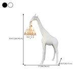 Unique Giraffe Sculpture Crystal Chandelier Floor Lamps Image - 21