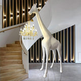 Unique Giraffe Sculpture Crystal Chandelier Floor Lamps Image - 4